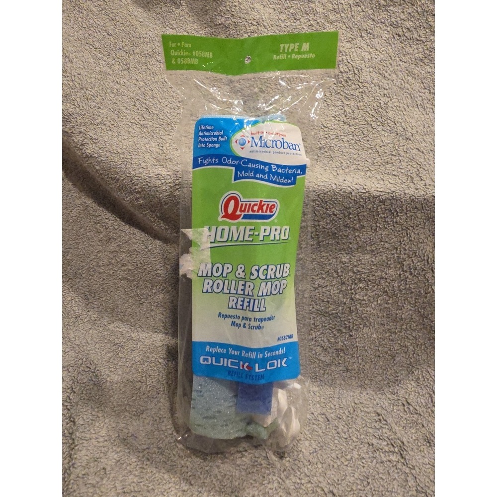 Quickie Homepro Roller Mop Refill Type‎ M Fits Mop #058MB 058BMB Clean Smart